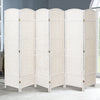 White Weave Wicker Folding 6 Panels Privacy Screen Room Divider Large 170*240CM
