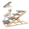 Pet Stair 3/4 Steps Cat Dog Ladder Wooden Frame Carpet Surface Folding