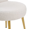 Teddy Fleece Stool Gold Leg Bedroom Upholstered Vanity Dressing Table Chair Seat