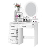 Vanity Table With Mirror Led Lights Bedroom Makeup Dressing Desk 4 Drawer Woman