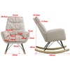 Upholstered Velvet High Back Rocking Armchair Relaxing Padded Chair Swing Lounge