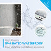 illuminated Bathroom Mirror with Shaver Socket Demister Touch Sensor Modern