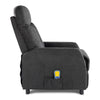 Recliner Massage Sofa Living Room Fabric Upholstered Reclining Heating Armchair