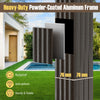 Heavy-Duty Double-Roof Galvanized Metal Top Hardtop Gazebo-Coffee