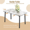 Luxury Sintered Stone Dining Table Thicken Aluminum Base Kitchen Table 4-6 Seats