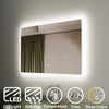 LED Bathroom Mirror 1000x600mm with Demister Clock Touch Sensor Dimmable Lights