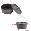 Portable Deep and Thick Stew Pot, Cast Iron Pot, Camping Cooking