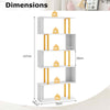 S-Shaped Bookshelf Decorative Storage Shelving Living Room