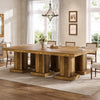31.5-Inch Square Dining Table for 4, Farmhouse Kitchen Table with Pedestal Base