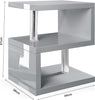 Sofa Side Table With 2 Tier Storage Shelves End Table With Led RGB Lights