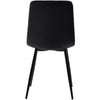 4 Pcs Velvet Dining Chairs Set Soft Padded Seat Metal Leg Office Kitchen Black