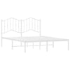 Metal Bed Frame with Headboard White 140x200 cm