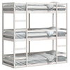 Tripe Bunk Bed White 80x200 Solid Wood Pine W9J1