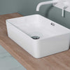 Durovin Bathroom Wash Basin Rectangular Countertop Ceramic Sink White 480x315mm