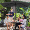 Rectangle Banana Garden Parasol 2x3M Umbrella Sun Shade Outdoor Patio Crank Tilt