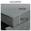 Modern 2 Seater Sofa Bed Click Clack Couch Sleeper Settee for Bedroom, Grey