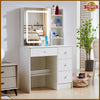 Dressing Table With 4 Drawers Lighted Mirror Makeup Desk Vanity Table Bedroom