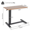 Gas-Lift Adjustable Overbed Table with Wheels Laptop Reading Workstation C Table