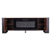 70inch Living Room TV Stand With 36in Electric Fireplace Fire Stove Unit Cabinet