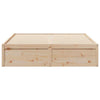 Bed Frame 140x190 Solid Wood Pine K6Y8