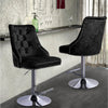 Crushed Velvet Bar Stool Gas Lift / Swivel Breakfast Kitchen Pub Barstool Chair