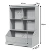 Toy Storage Organizer Childrens Multi-Functional Bookcase Toy Storage Bin-Grey