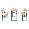Camping Table and Bench Set 3-Piece Picnic Table Folding Portable Benches Hiking