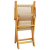 3 Piece Bistro Set Beige Polypropylene and Solid Wood S7H5