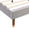 Single Double King Size Bed Frame Upholstered Platform Bed with Slat Support