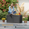 Rattan Texture Storage Container with Wheels & Lockable Lid Grey
