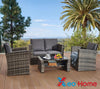 Rattan Garden Furniture 4Seater Sofa Set Outdoor Indoor Backyard Balcony 2-chair
