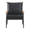 PU Single Sofa Wood Arm Metal Frame Comfort Save Space Office Home Hotel Lounge