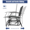 Costway 2-Person Patio Swing Glider Bench Outdoor Glider Loveseat Chair