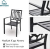 Dinning Set Metal Patio Table Chairs Set Larger Square Metal Patio Furniture Set