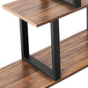 L-Shaped 5-Tier Corner Bookshelf, Retro Brown Ladder Shelf, 120cm Tal
