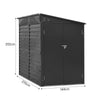 Black Metal Outdoor Garden Storage Shed Metal Lean to Pent Shed for Tool Bike
