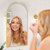 Arched Bathroom Mirror Cabinet Storage Metal Framed Premium Gold Wall Mounted