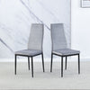 2/4/6 Dining Chairs Side Chairs High Back Velvet/Faux Leather Padded Seat Home