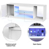 150cm High Gloss Floating TV Stand Unit Living Room LED Cabinet Storage Door Bqf