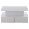 Lift Top LED Coffee Table with Storage Drawer Wooden Living Room Furniture White