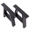 Set of 2 Industrial Table Parts Black Metal Table Legs Office Bench Worktop Desk