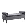 Velvet Padded Storage Ottoman Bench Armed Hallway Window Seat Bed End Stool Box