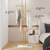Free Standing Coat Stand Rack Granite Stone Base Metal Tube Garment Clothes Rail