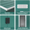 4x6ft Steel Pent Rooftop Garden Shed Bicycle Tool Sturdy Storage House FREE BASE
