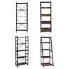 Book Shelves Wood & Metal Bookcase Standing Storage Rack For Living Room Bedroom