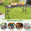 152 cm Portable Folding Picnic Table Patio Dining Table-Black