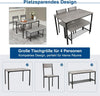 Modern 2/4 Seat Dining Table and Chairs Set Metal Wood Kitchen Home Restaurant