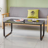 Modern Rectangle Coffee Table Tempered Glass Top Living Room Office Furniture UK