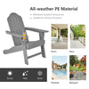 Adirondack Chair with Cup Holder Outdoor Patio Weather Resistant Lounge Chair