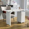 Wooden Beauty Salon Manicure Technician Table Nail Art Station Desk Storage Rack